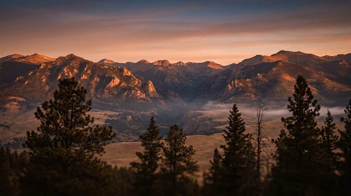 The Colorado Front Range at sunrise